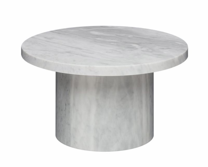 nouvelle version table basse Enoki avec pied et plateau marbre